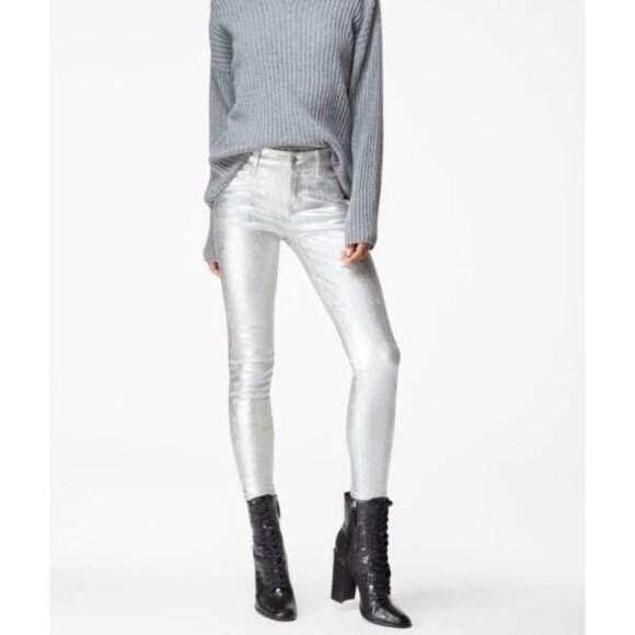 J BRAND mid rise cropped skinny in supermoon christalline size 30 - Picture 1 of 7